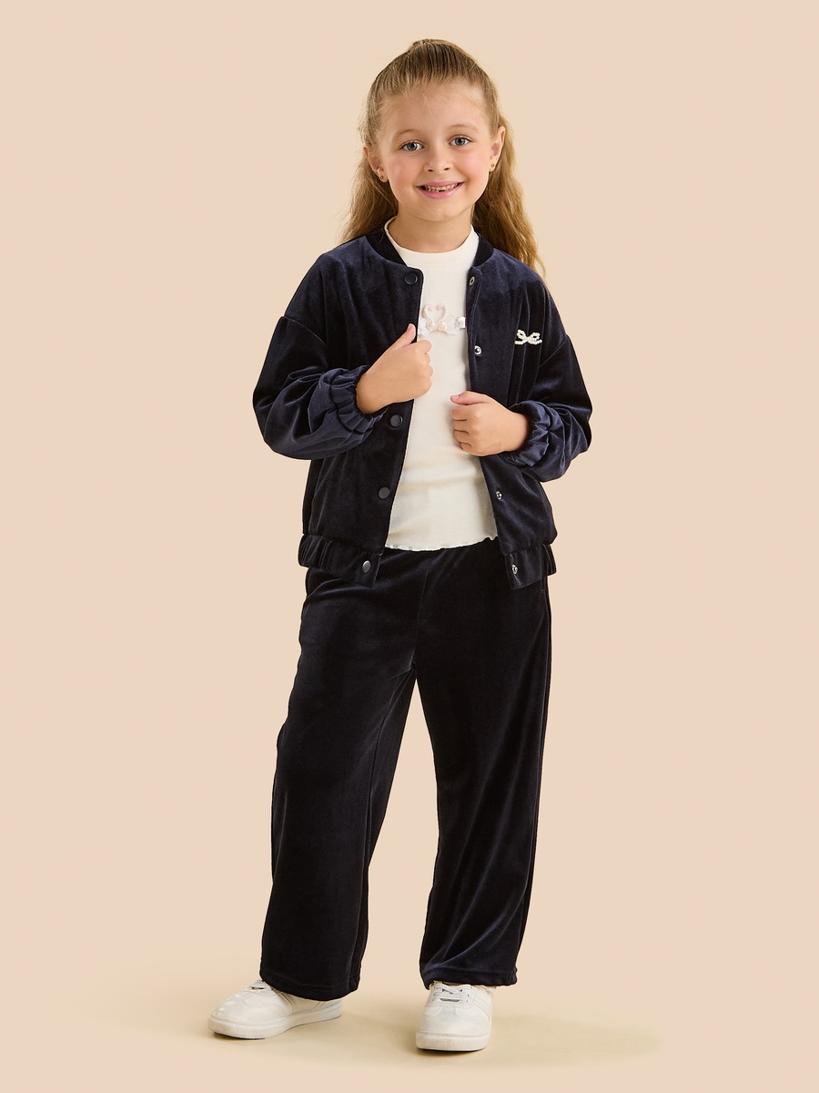 Velour Bomber Jacket and Pants Set