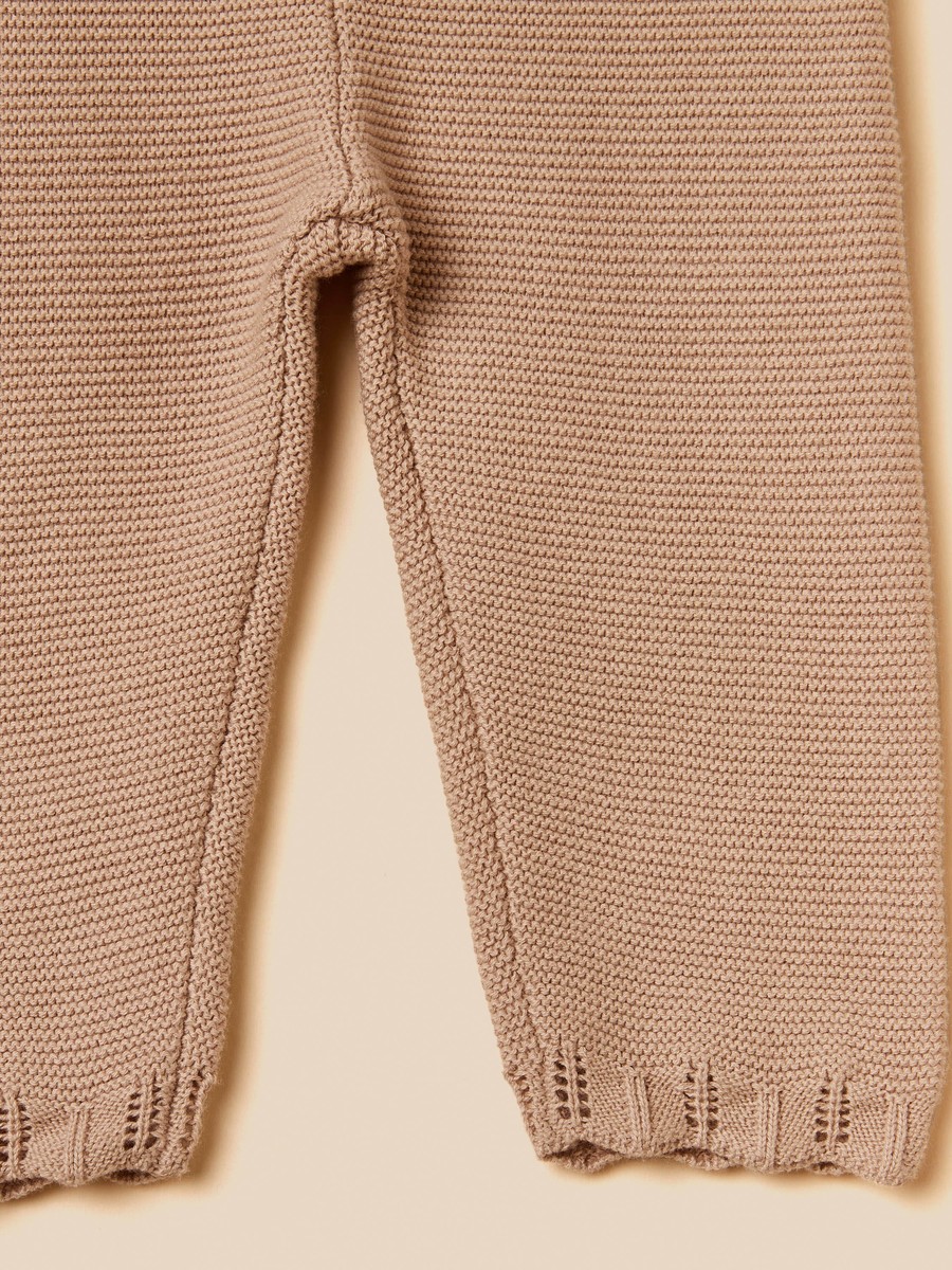 Embroidered Cotton Sweater and Pants Set