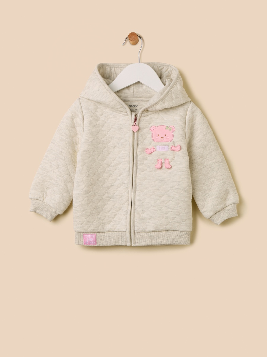Printed Bodysuit with Quilted Hoodie and Joggers