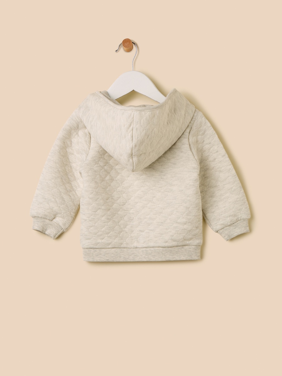 Printed Bodysuit with Quilted Hoodie and Joggers