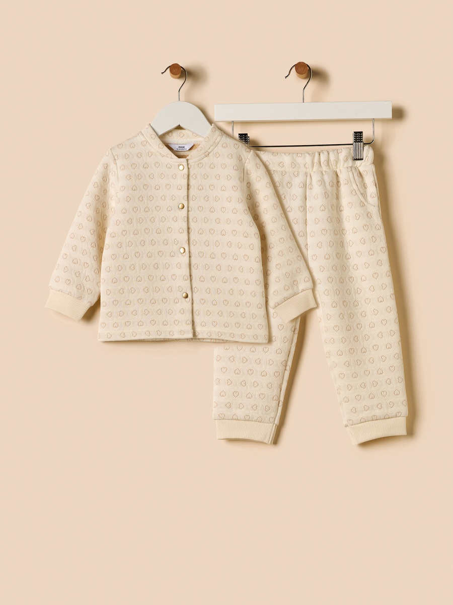 Heart Quilted Shirt and Joggers Set