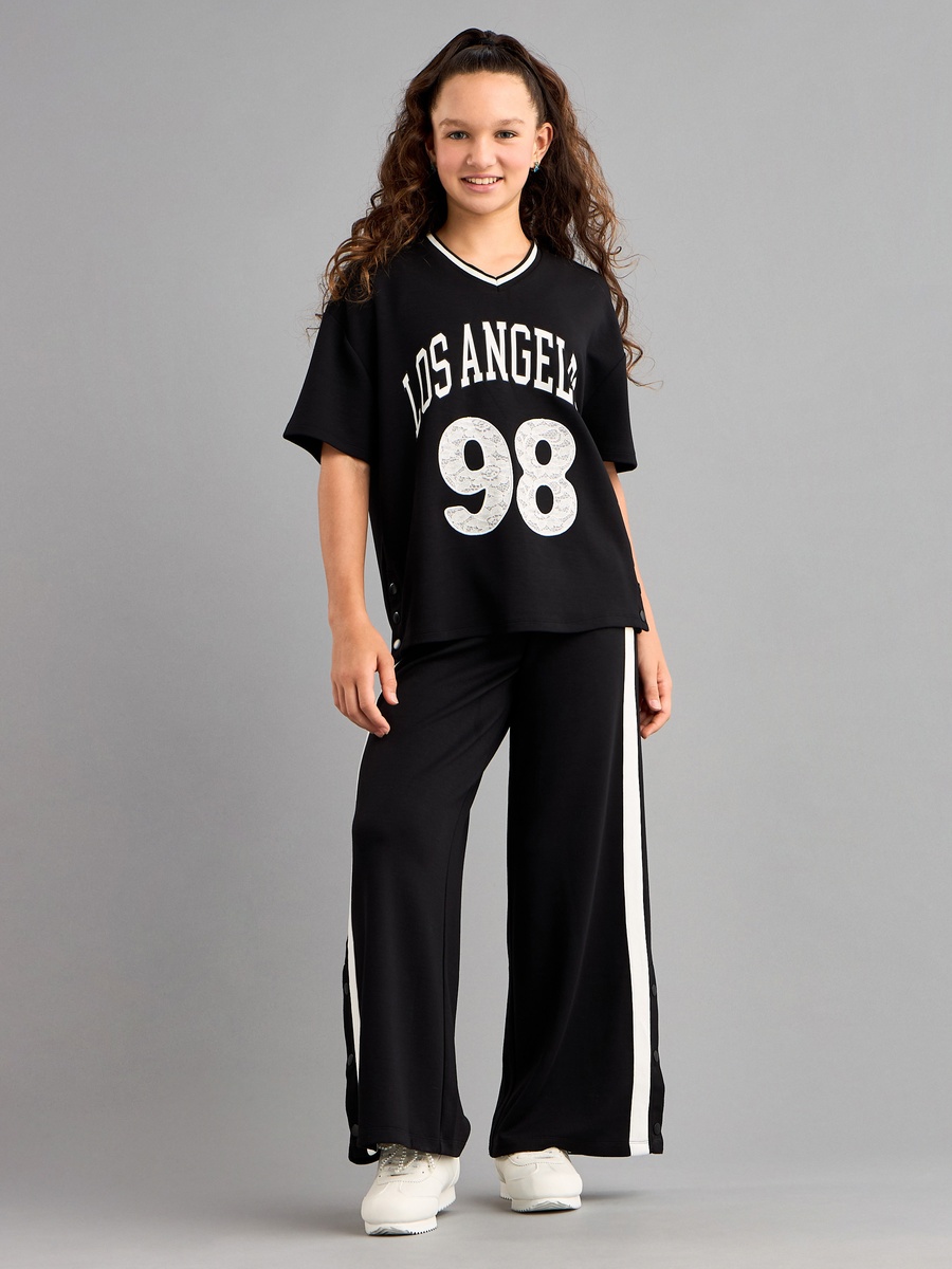 Lace Applique Oversized T-Shirt