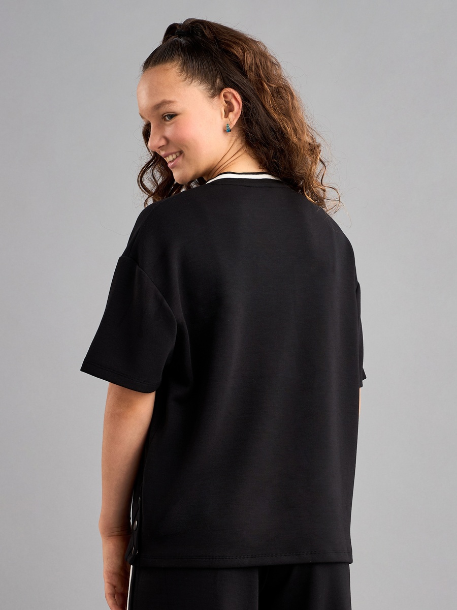 Lace Applique Oversized T-Shirt