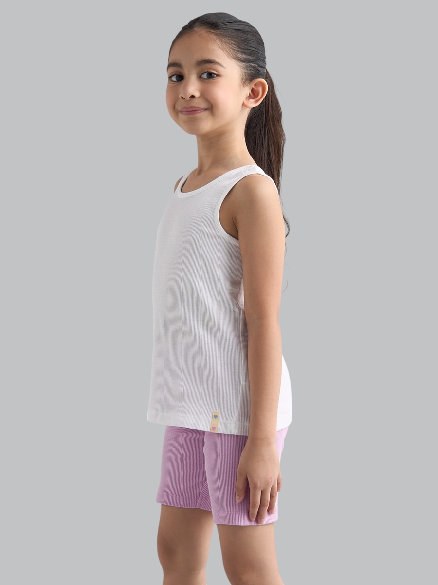 Printed T-Shirt with Short Leggings and Ribbed Top Set