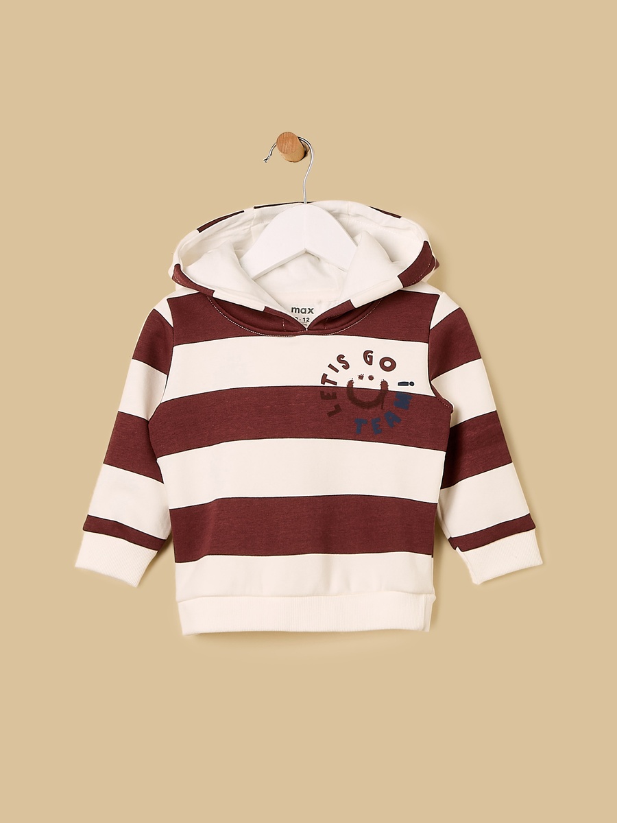 Striped Hooded Sweatshirt