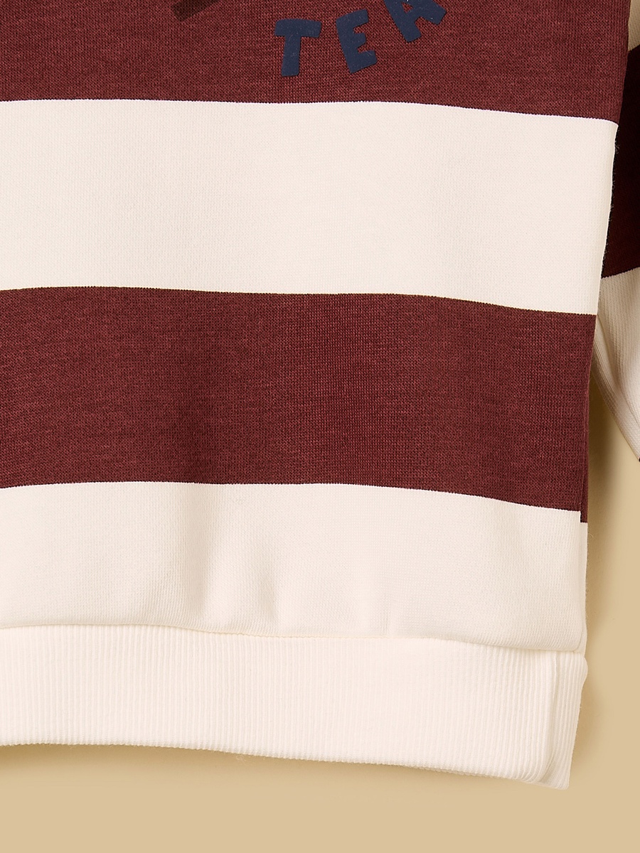 Striped Hooded Sweatshirt