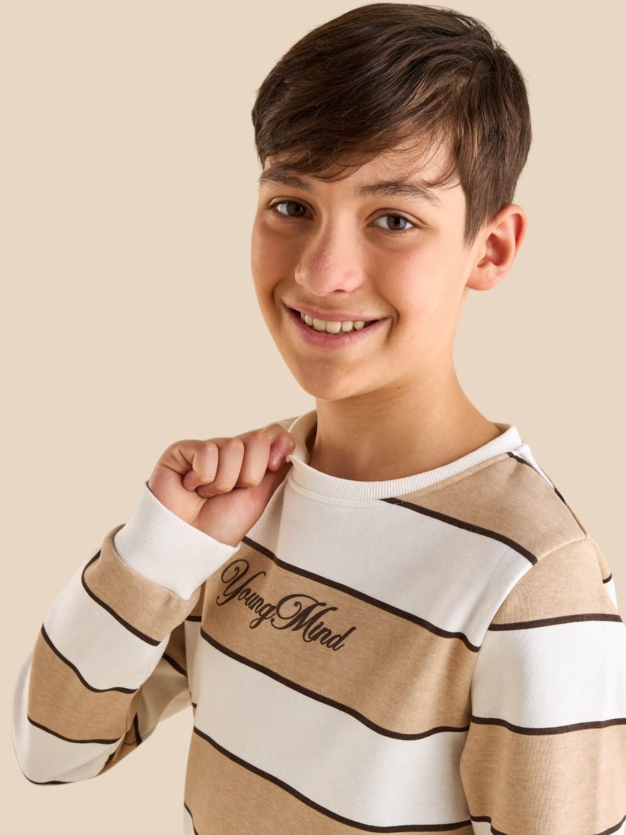 Striped Cotton Sweatshirt