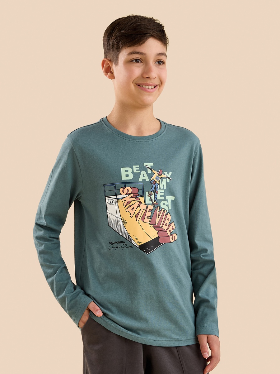 Graphic Print Cotton T-Shirt