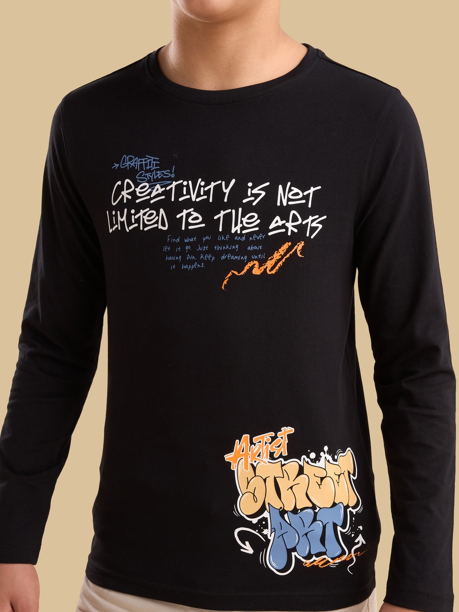 Graffiti Print Cotton T-Shirt