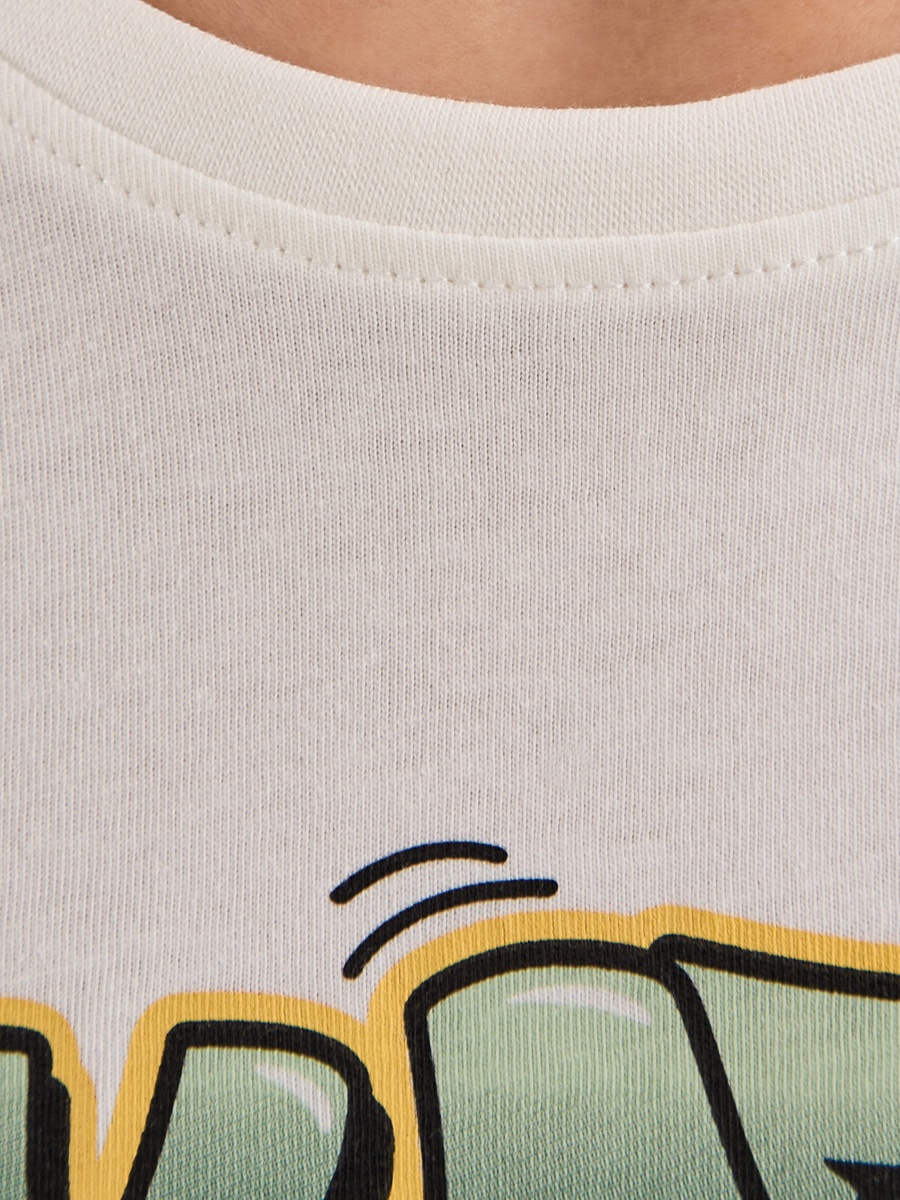 Graffiti Print Cotton T-Shirt