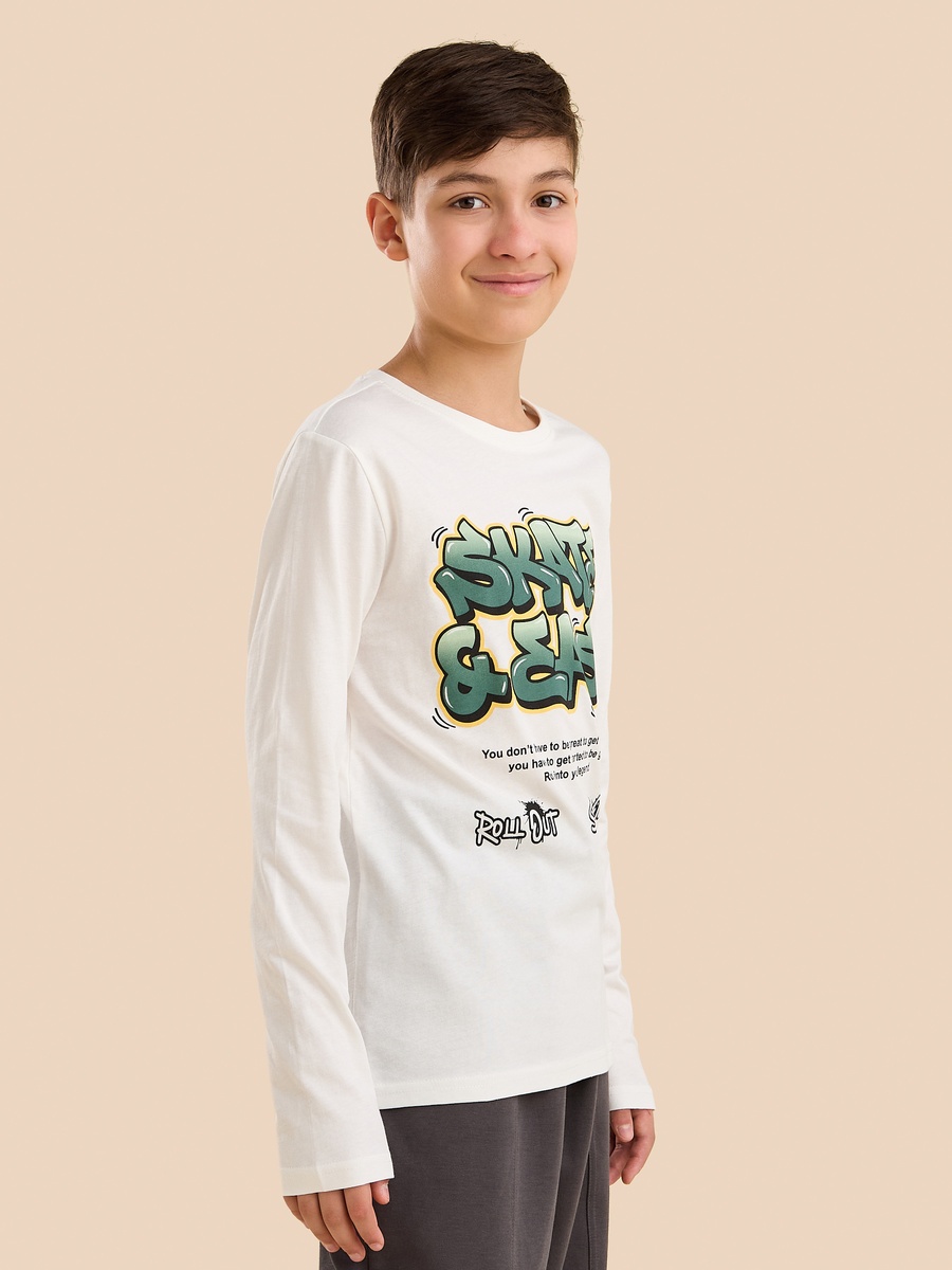 Graffiti Print Cotton T-Shirt