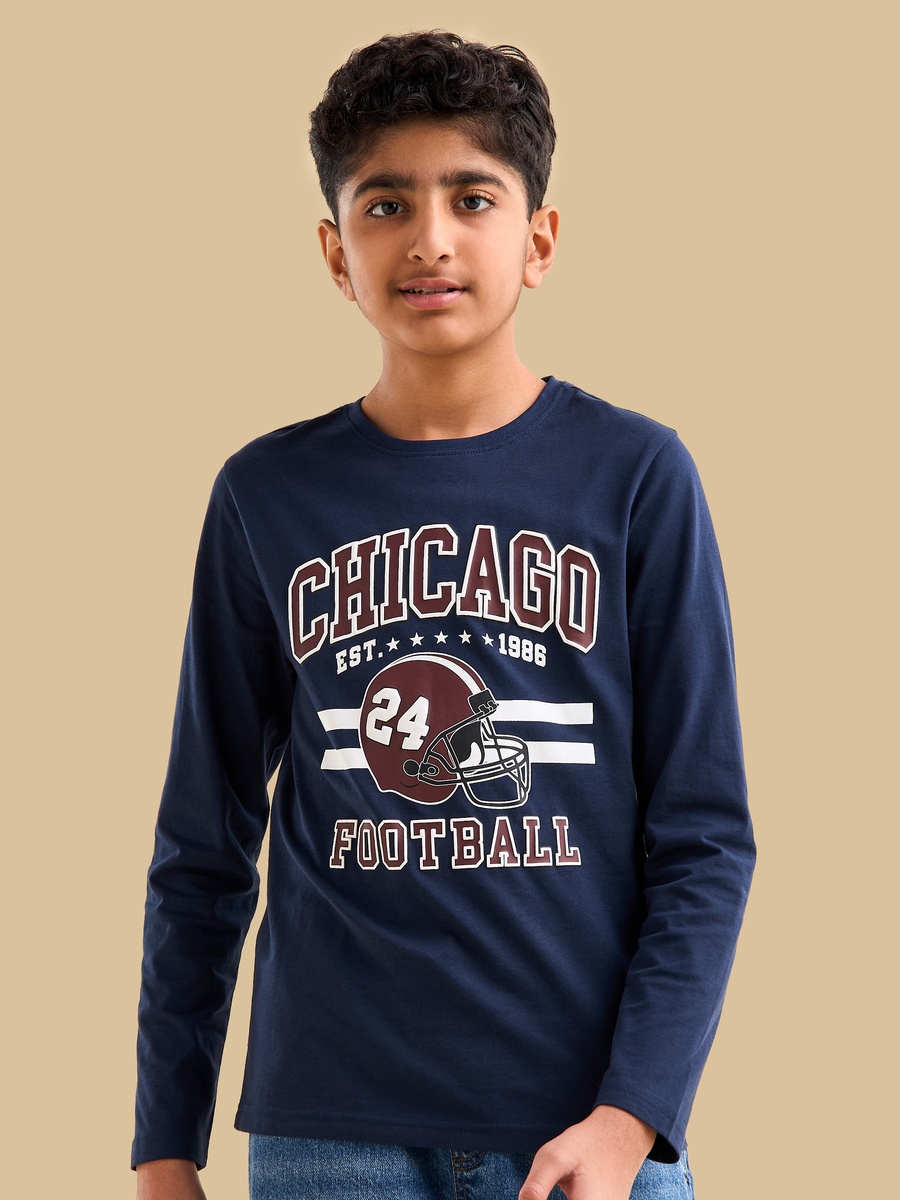 Varsity Print Cotton T-Shirt