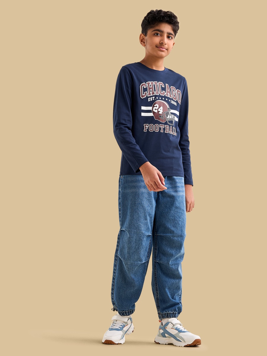 Varsity Print Cotton T-Shirt