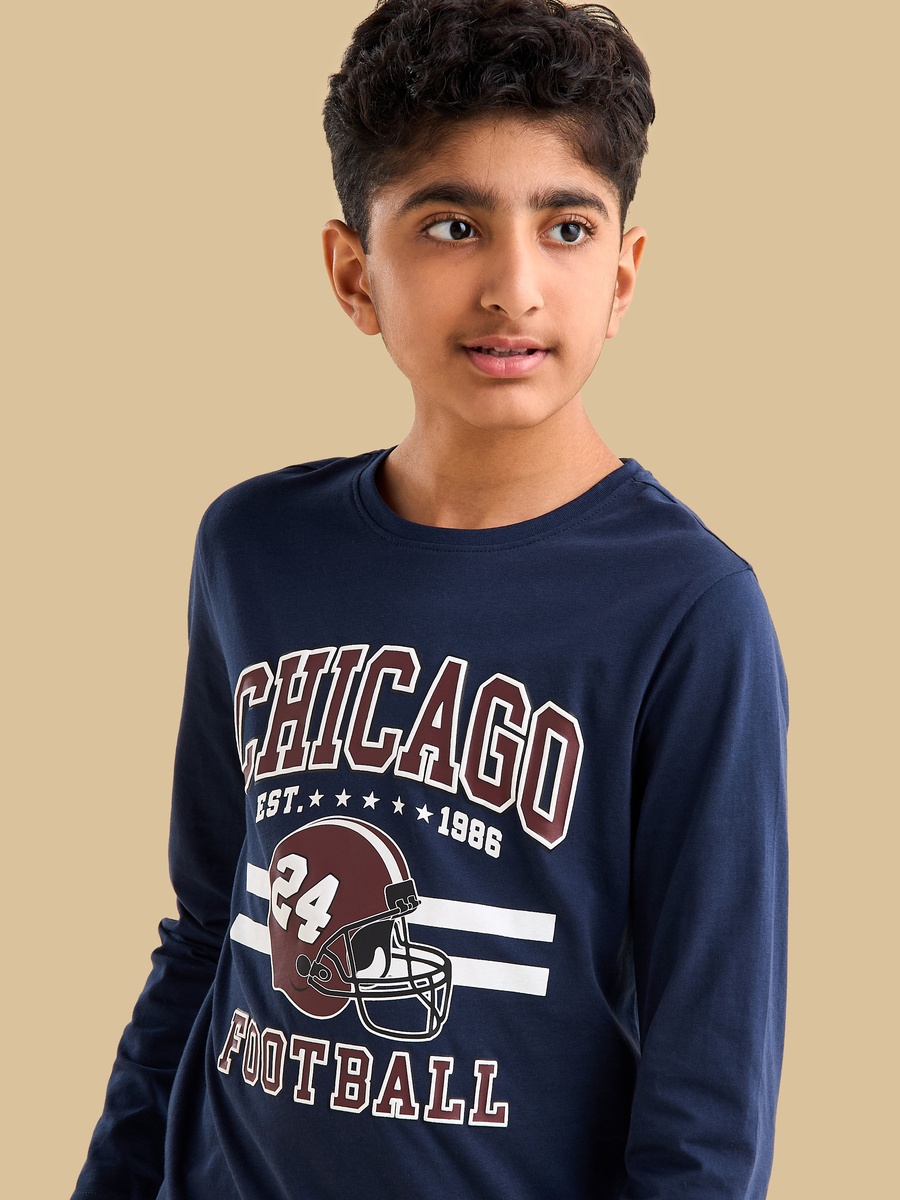 Varsity Print Cotton T-Shirt