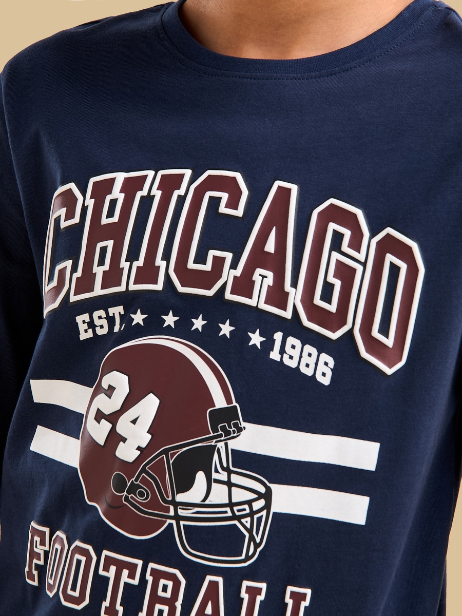 Varsity Print Cotton T-Shirt