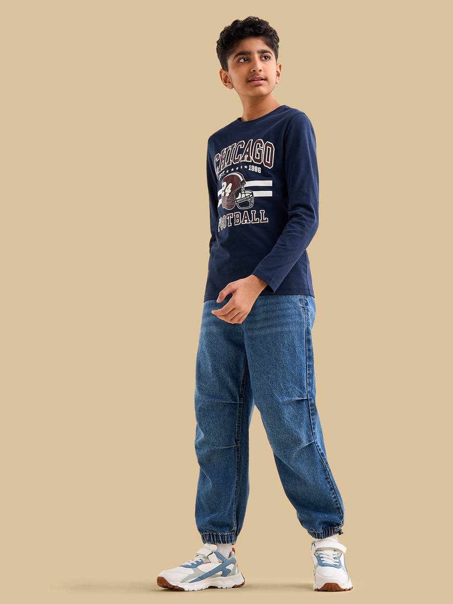 Varsity Print Cotton T-Shirt