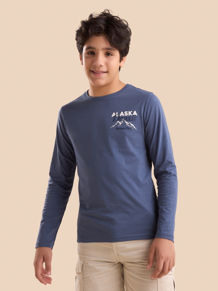 Alaska Denali Print Cotton T-Shirt