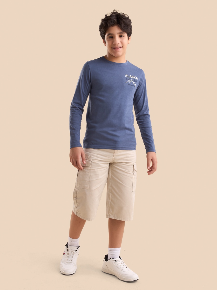 Alaska Denali Print Cotton T-Shirt