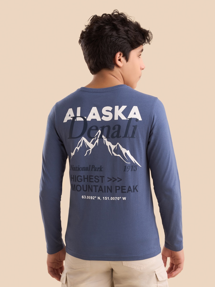 Alaska Denali Print Cotton T-Shirt