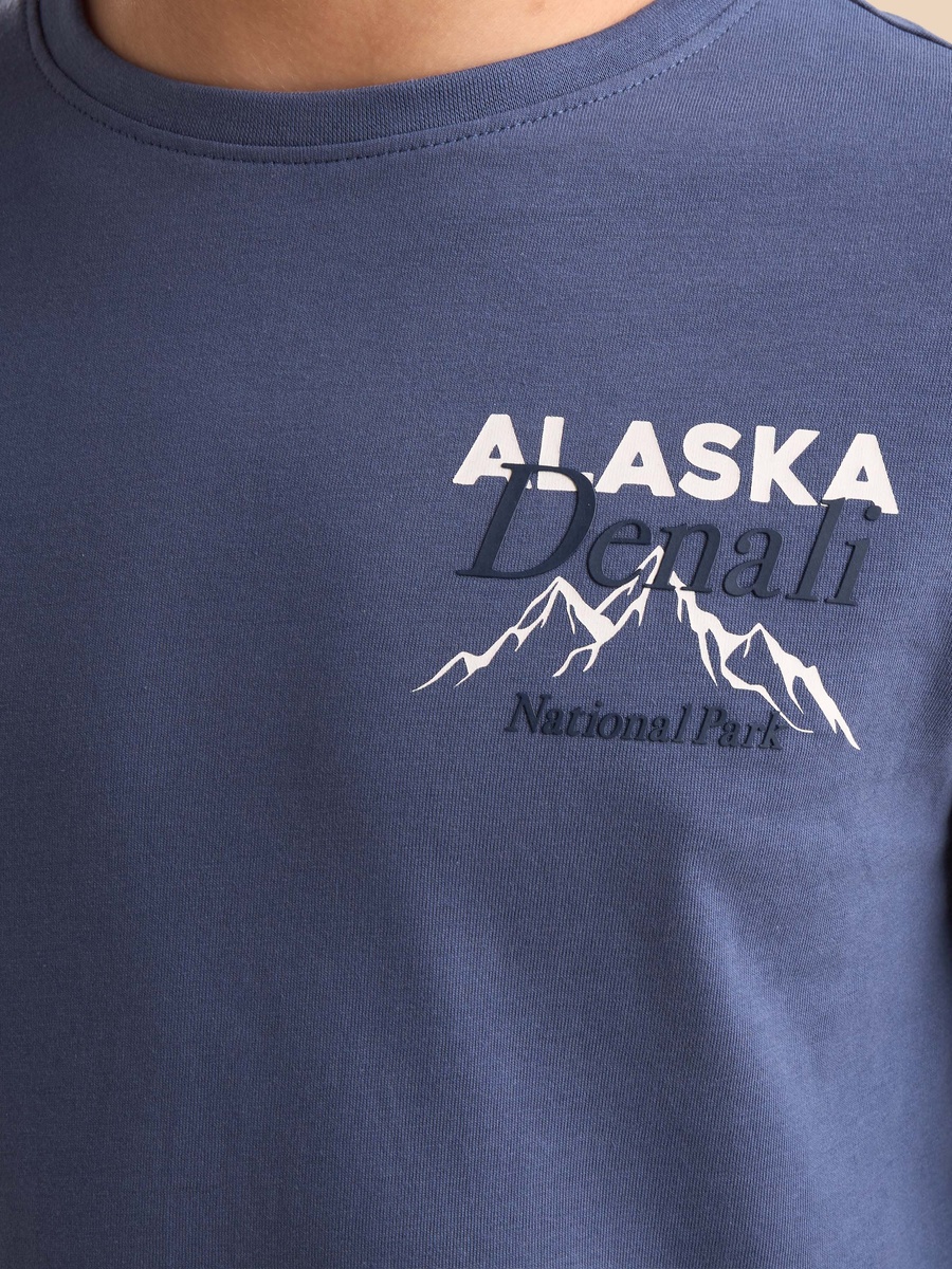 Alaska Denali Print Cotton T-Shirt