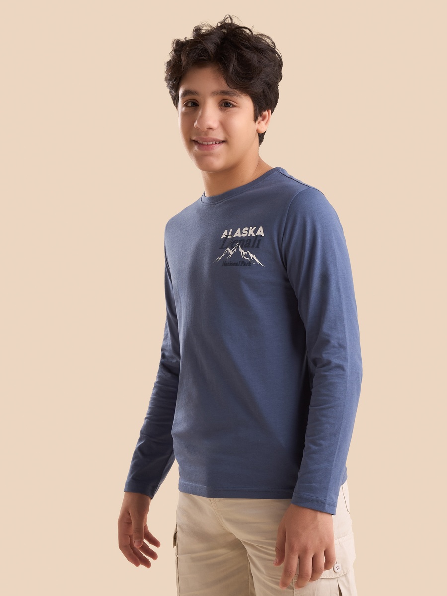 Alaska Denali Print Cotton T-Shirt