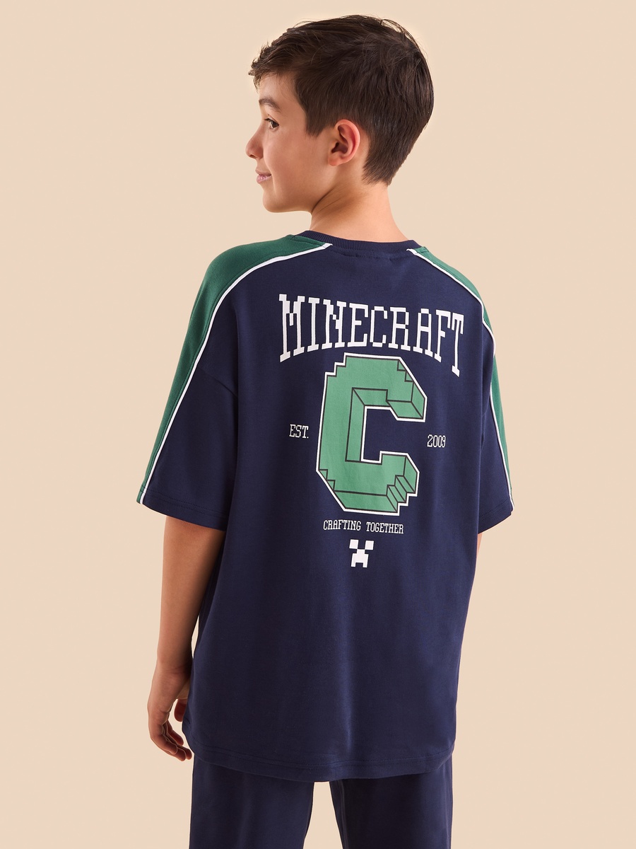 Minecraft Print Cotton T-Shirt