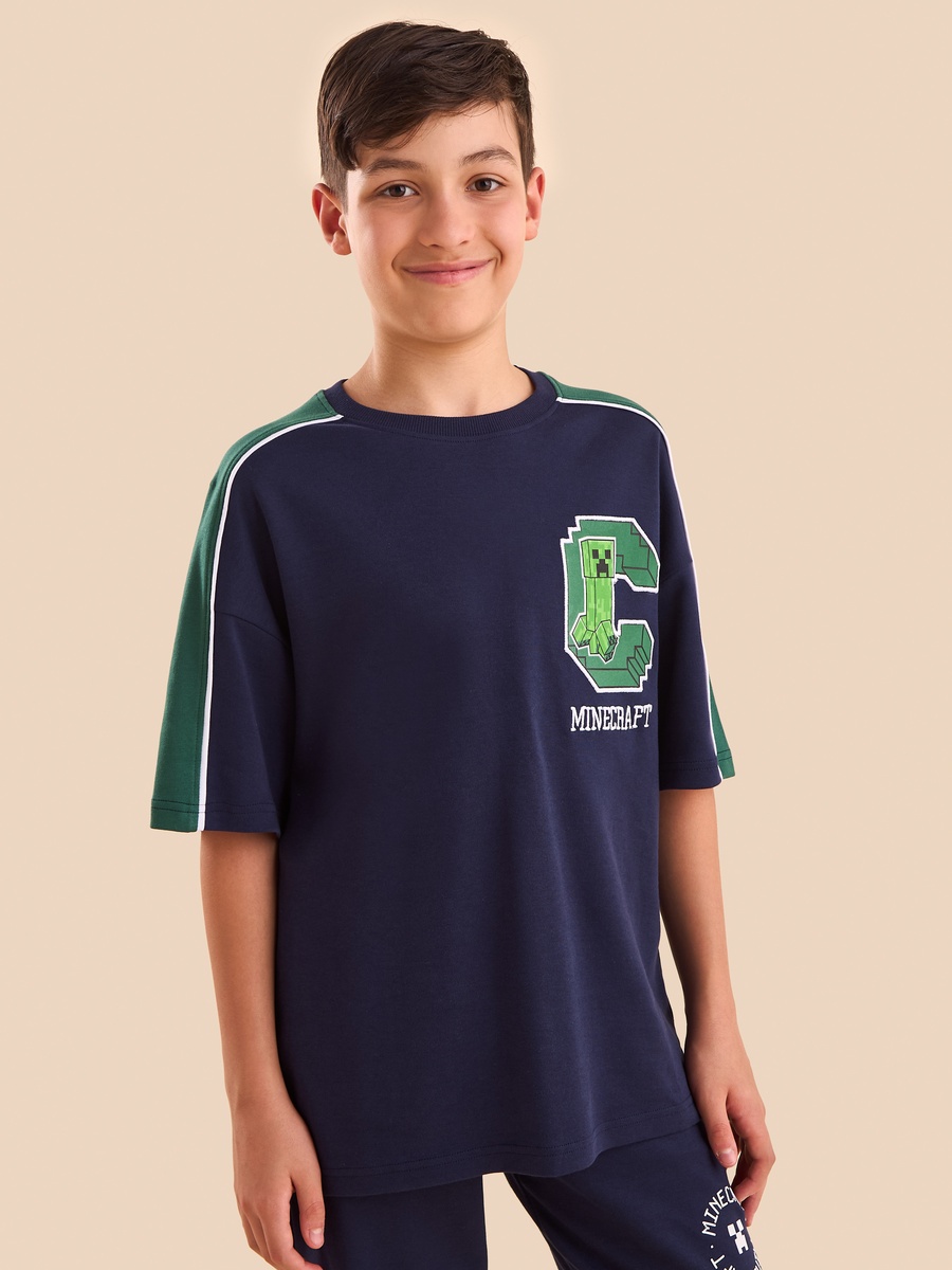 Minecraft Print Cotton T-Shirt
