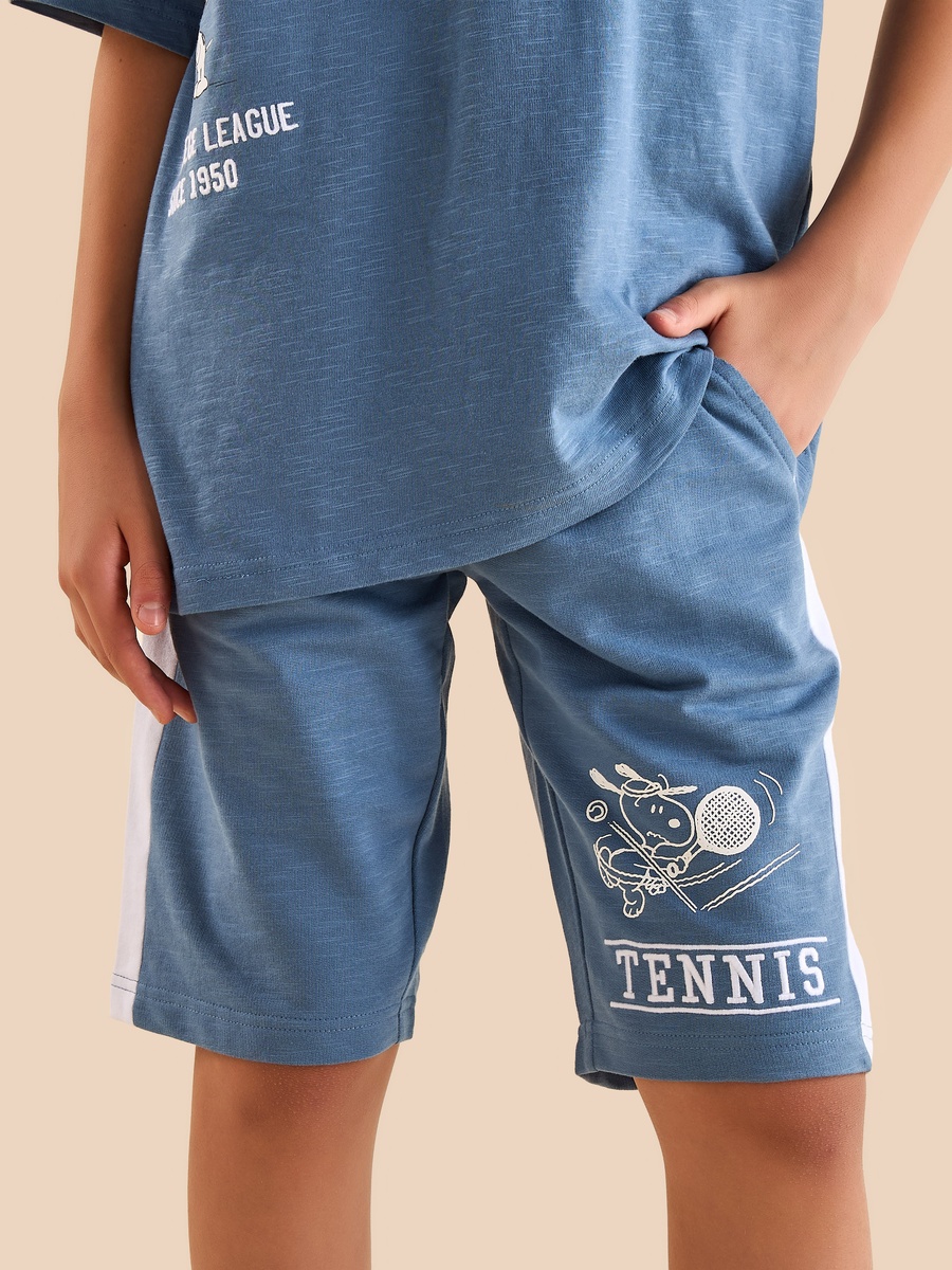 Peanut Print Cotton T-Shirt and Shorts Set