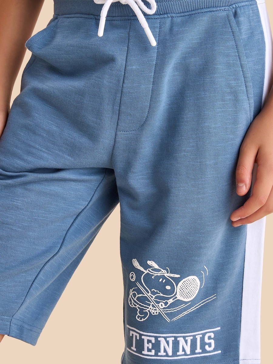 Peanut Print Cotton T-Shirt and Shorts Set