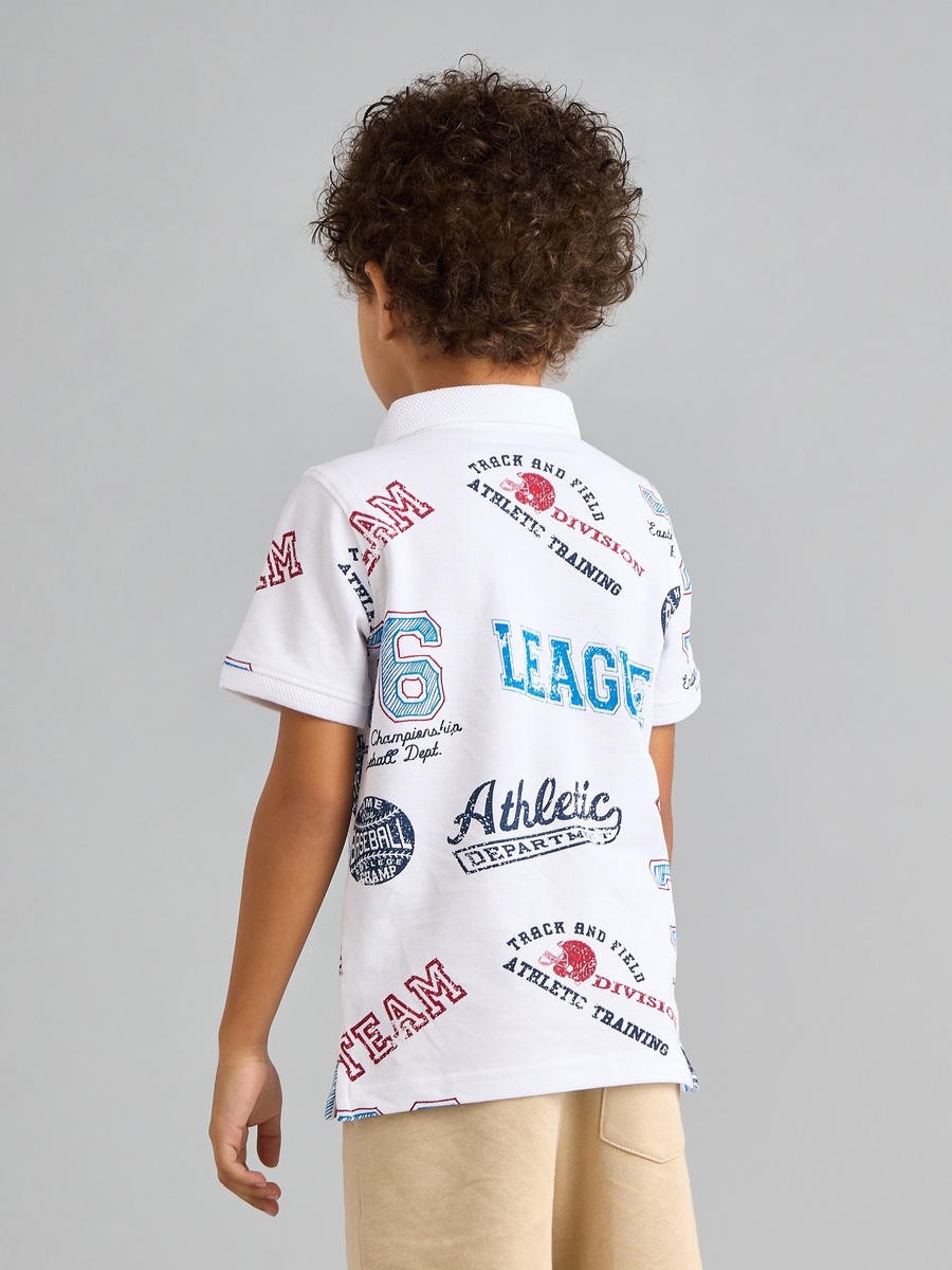 Varsity Print Polo T-Shirt