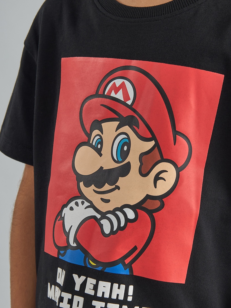 Mario Print Cotton T-Shirt