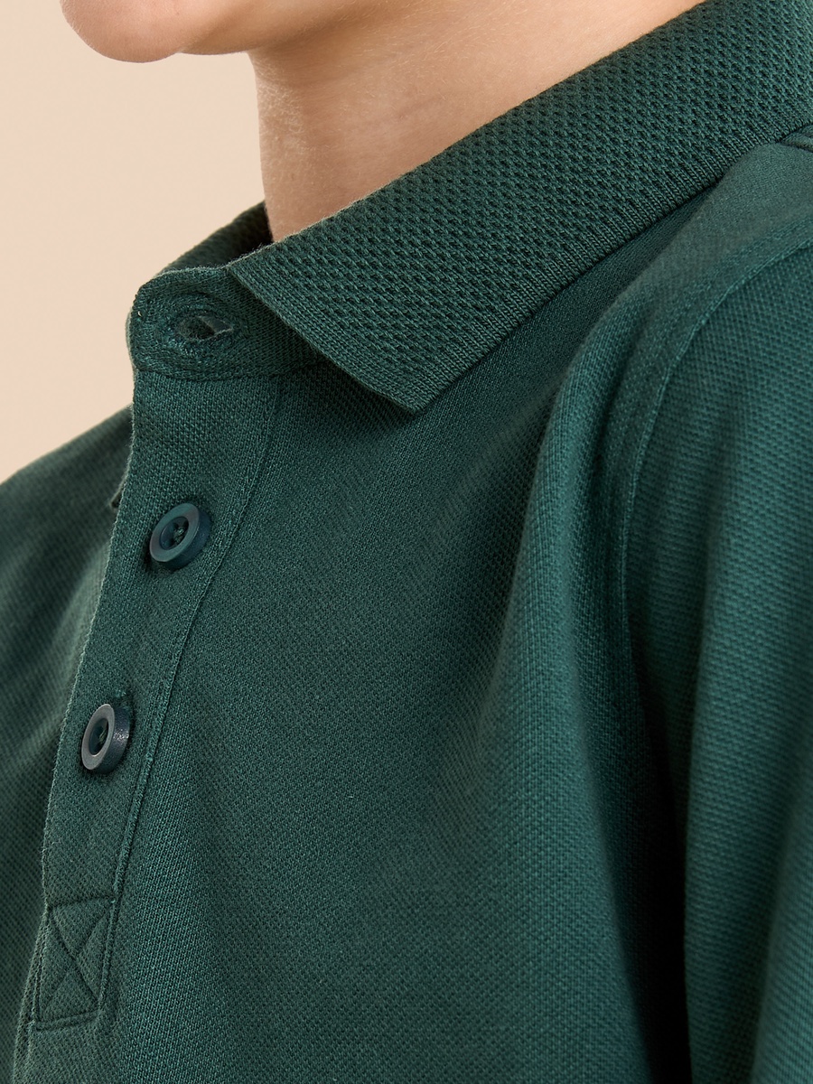 Textured Cotton Polo T-Shirt