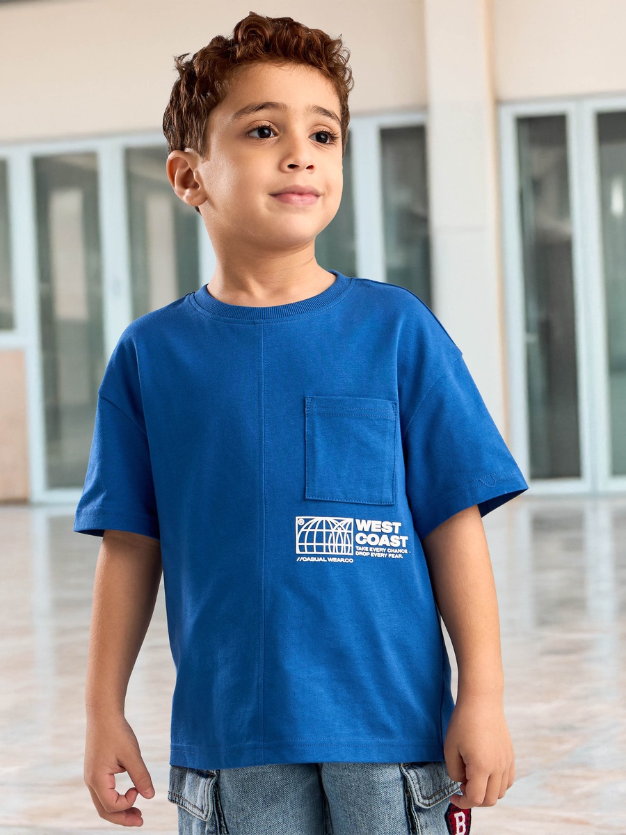 Printed Cut and Sew Cotton T-Shirt