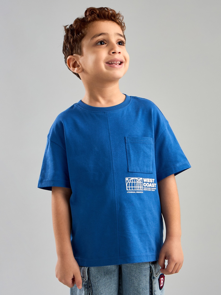 Printed Cut and Sew Cotton T-Shirt