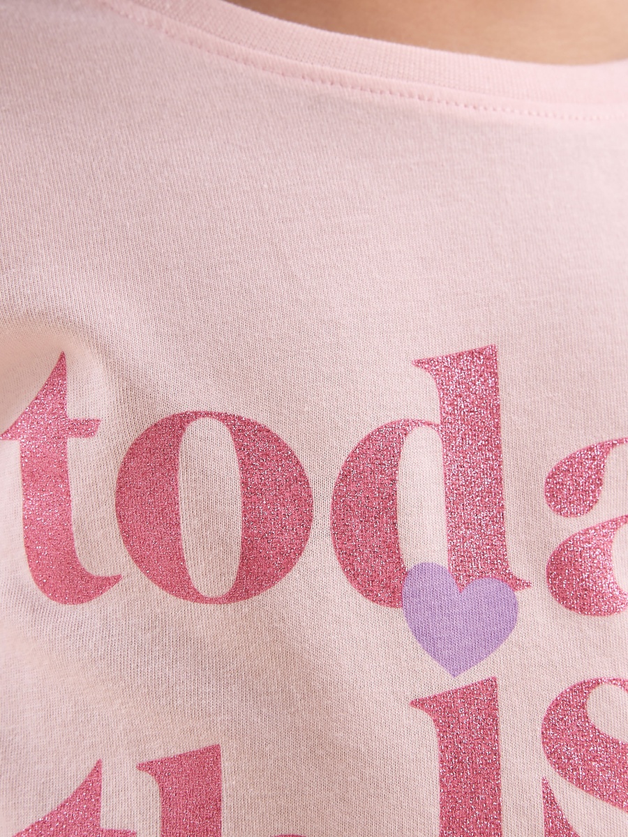 Slogan Print Cotton T-Shirt
