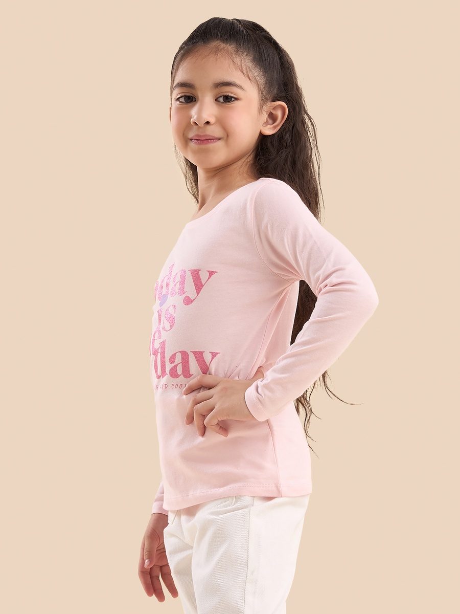 Slogan Print Cotton T-Shirt