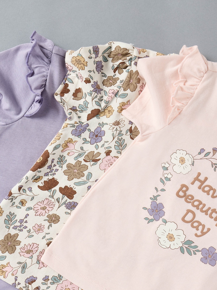 Pack of 3 - Floral Print Better Cotton T-Shirt