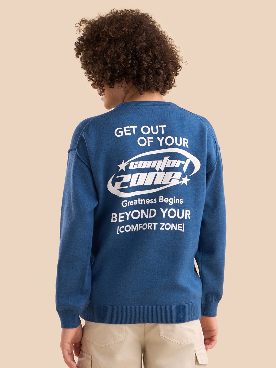Typographic Print Sweater