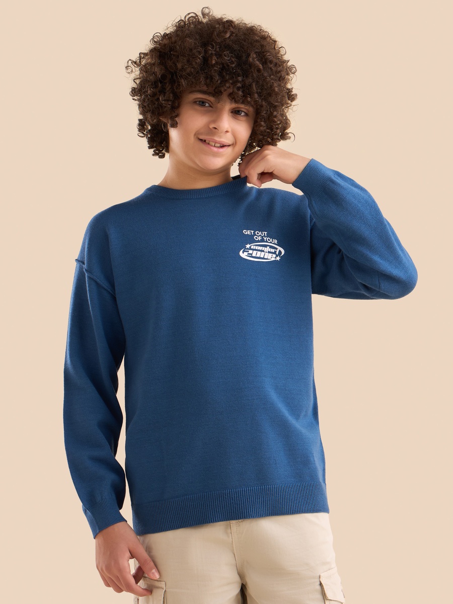Typographic Print Sweater
