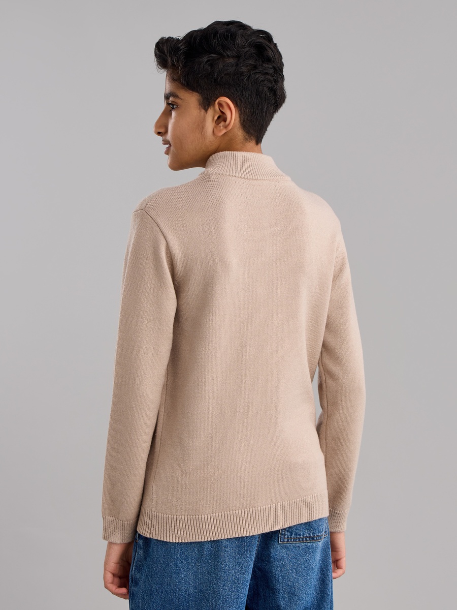 Half Zip High Neck Sweater