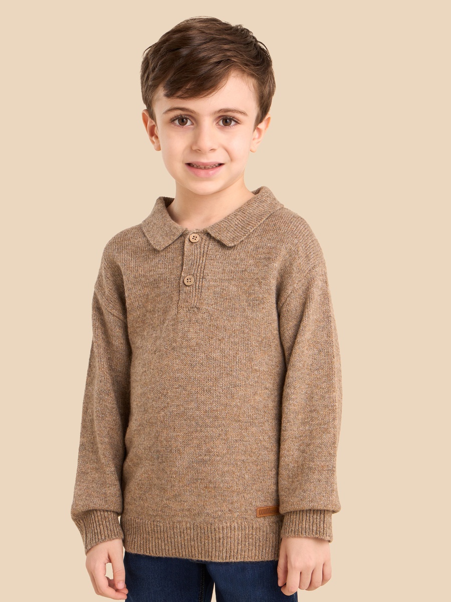 Textured Collared Sweater