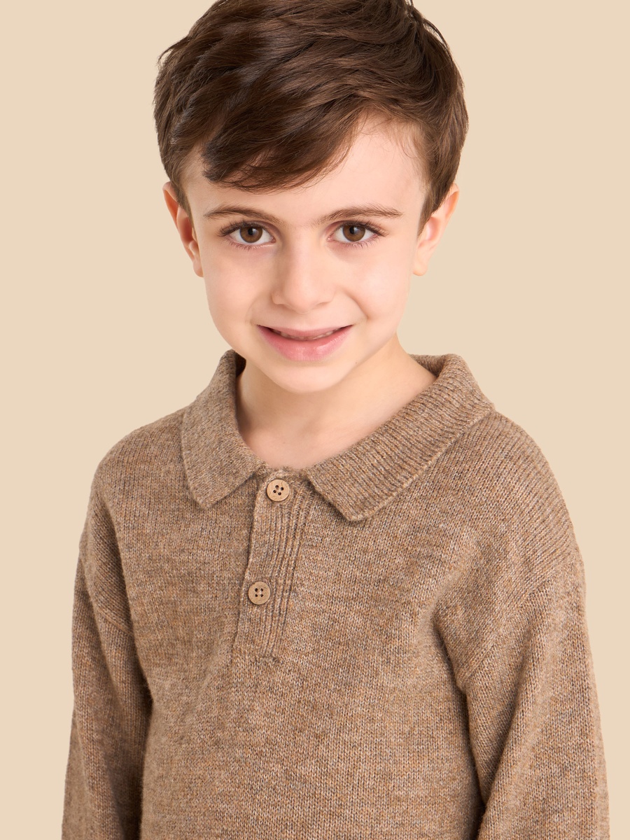 Textured Collared Sweater