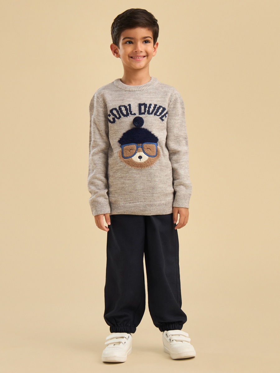 Teddy Bear Applique Sweater