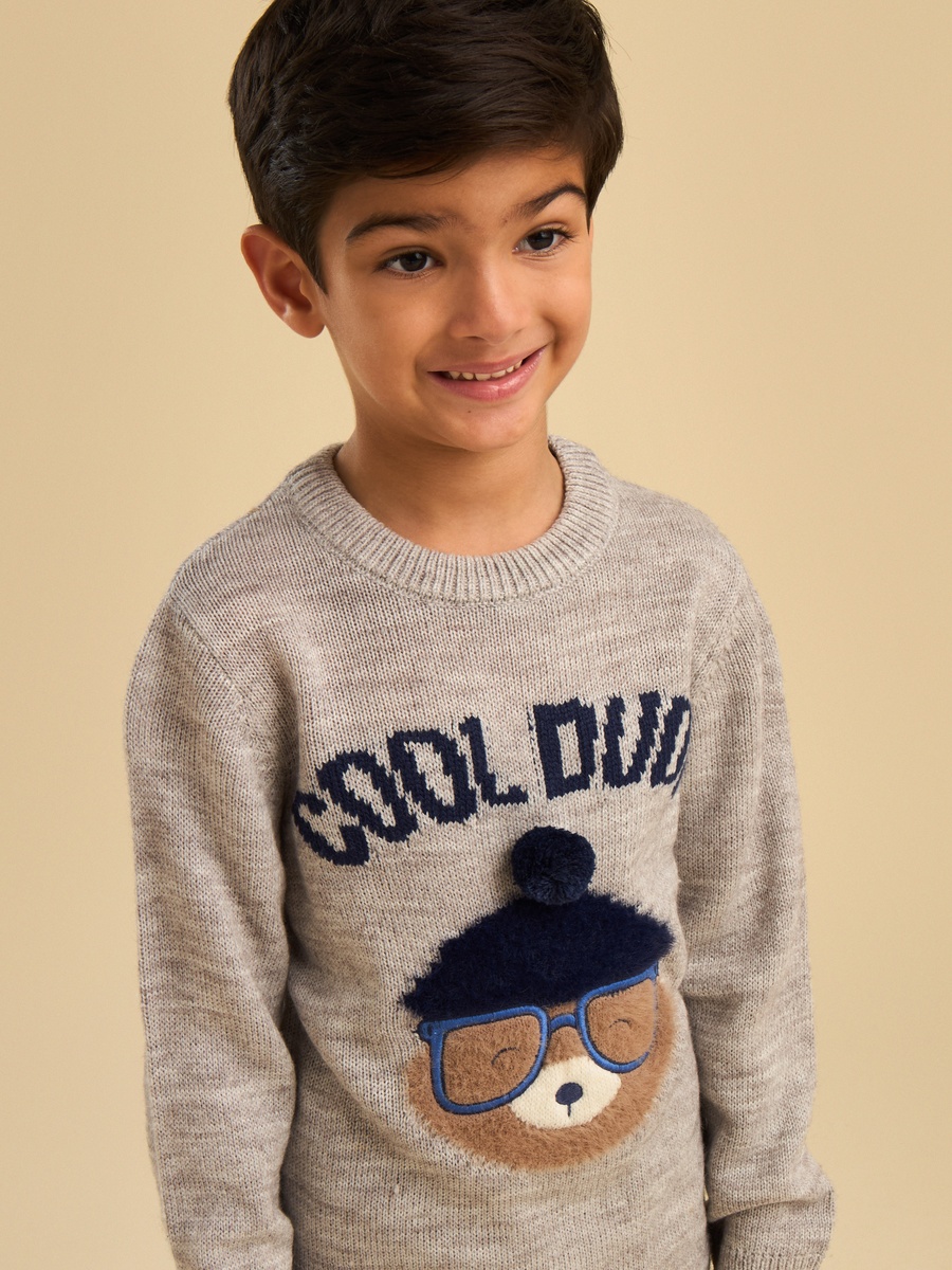 Teddy Bear Applique Sweater