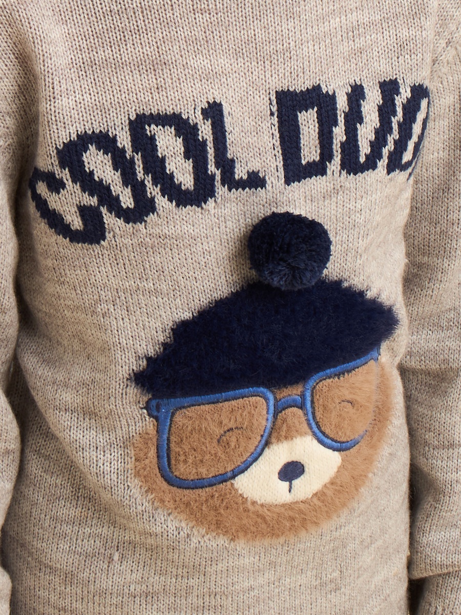 Teddy Bear Applique Sweater