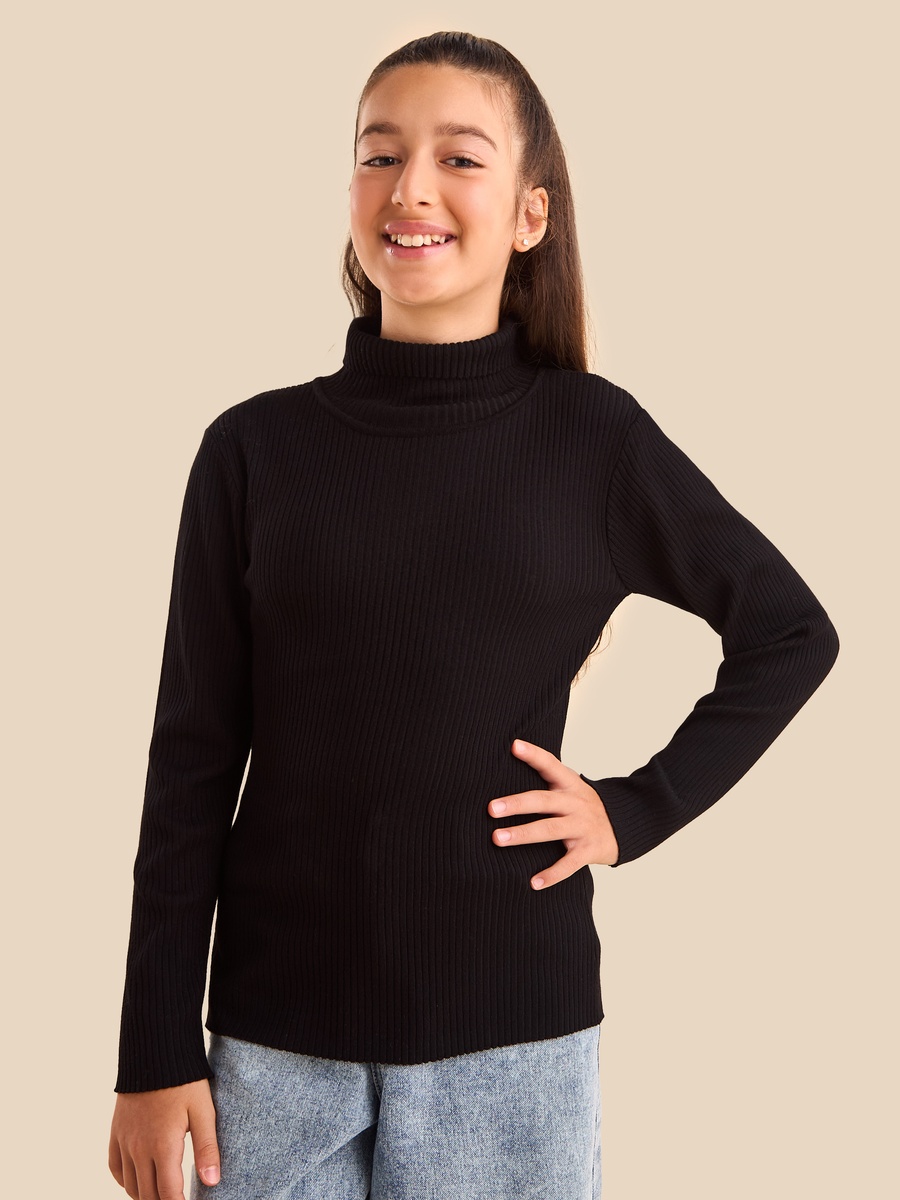 Ribbed Turtleneck Sweater