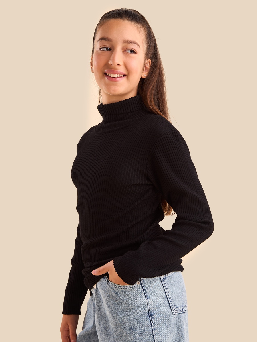 Ribbed Turtleneck Sweater