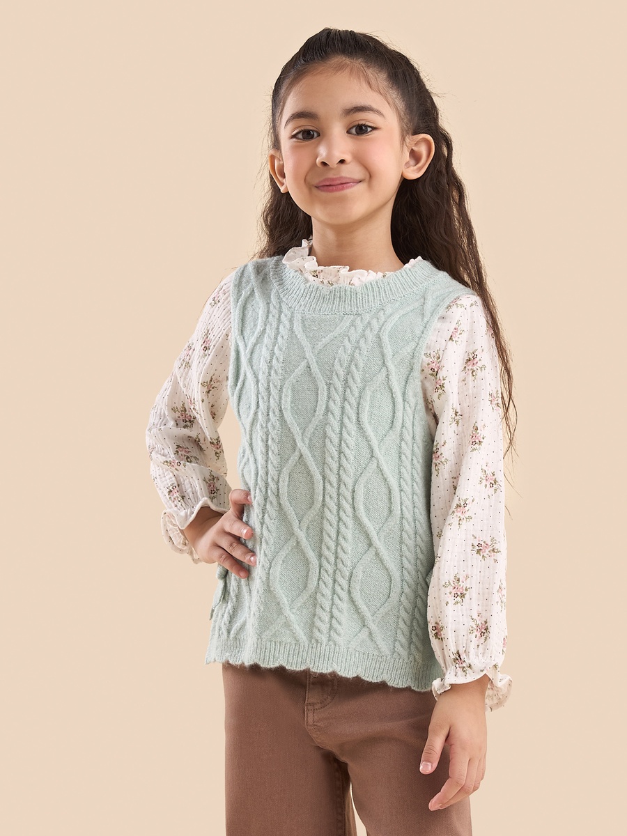 Floral Print Tabard Top