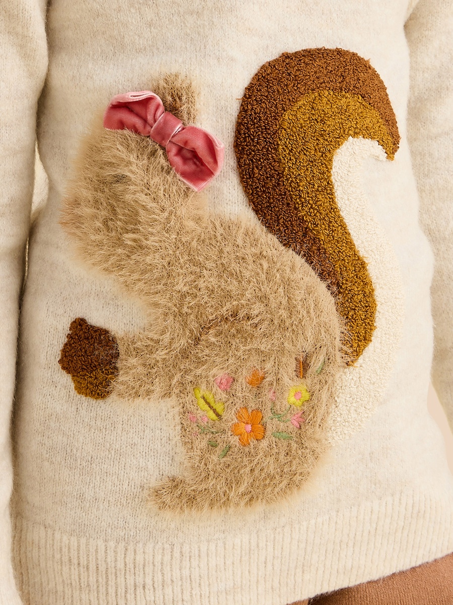 Squirrel Applique Sweater