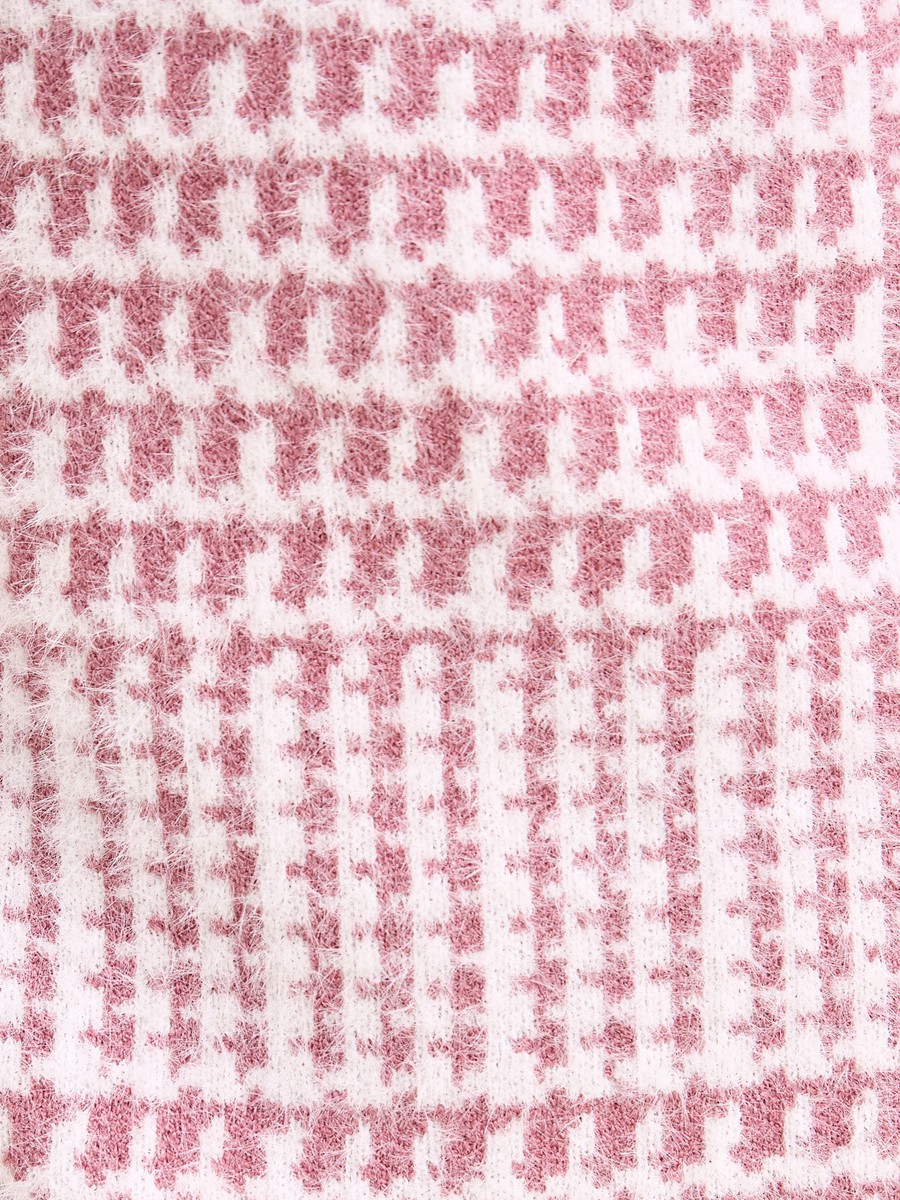 Textured A-Line Dress with Tights